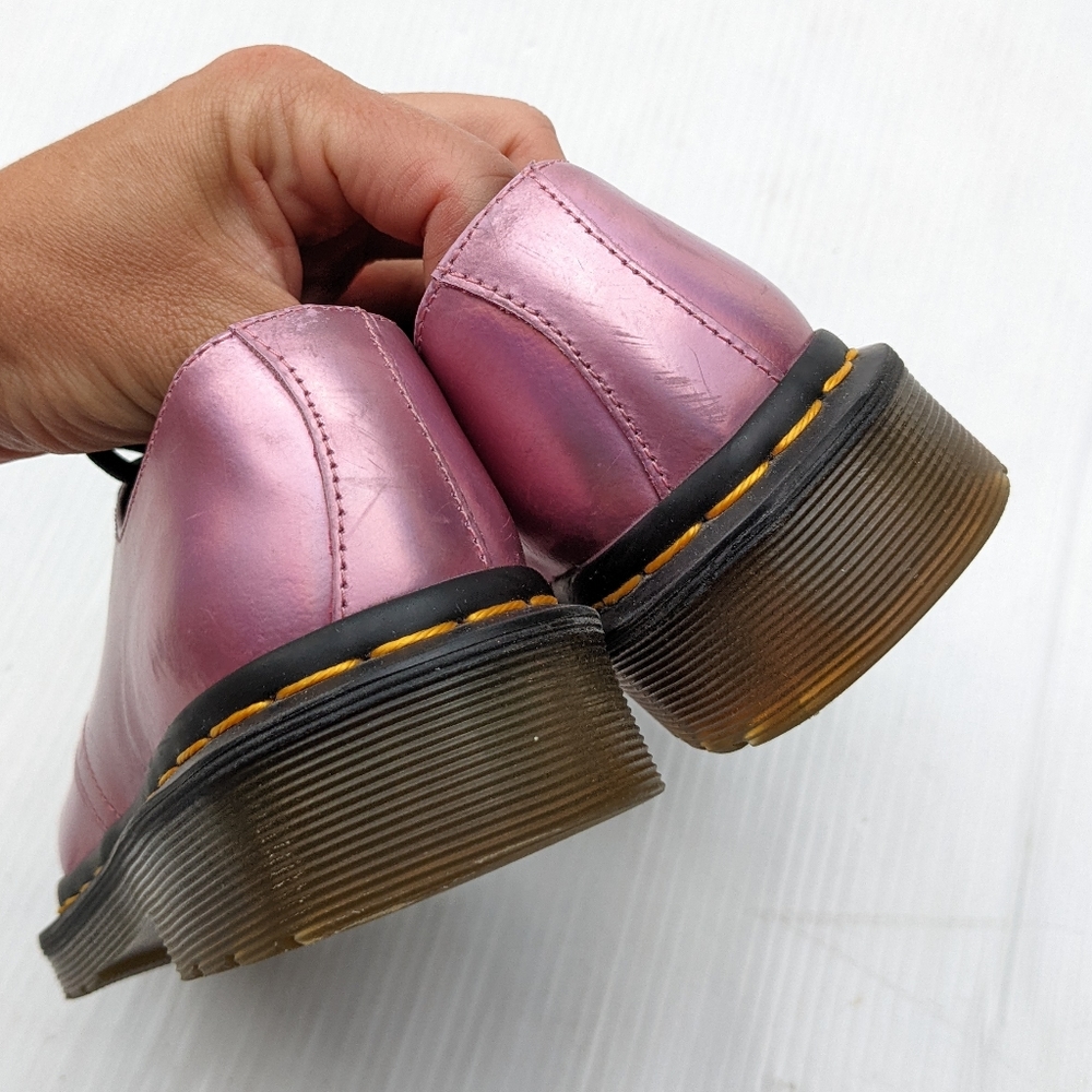 DOC MARTENS 1461 RS pink iridescent Oxford loafers - Picture 12 of 14